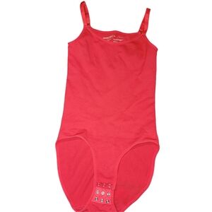 Shapermint Essentials All Day Every Day Scoop Neck Red Bodysuit Small